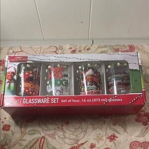 National Chevy Chase 4 Nog NIB Christmas Vacation Glassware Boxed Set